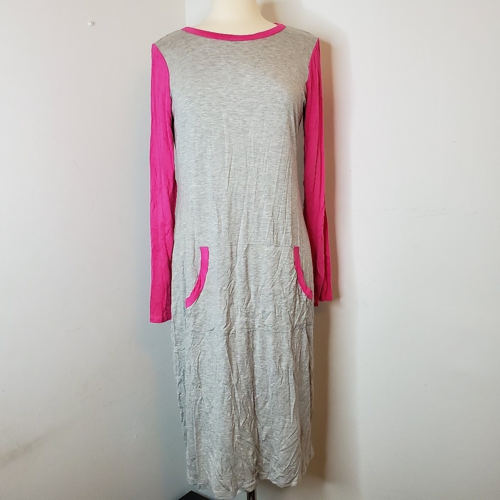 Baseball Tee Dress with Pockets